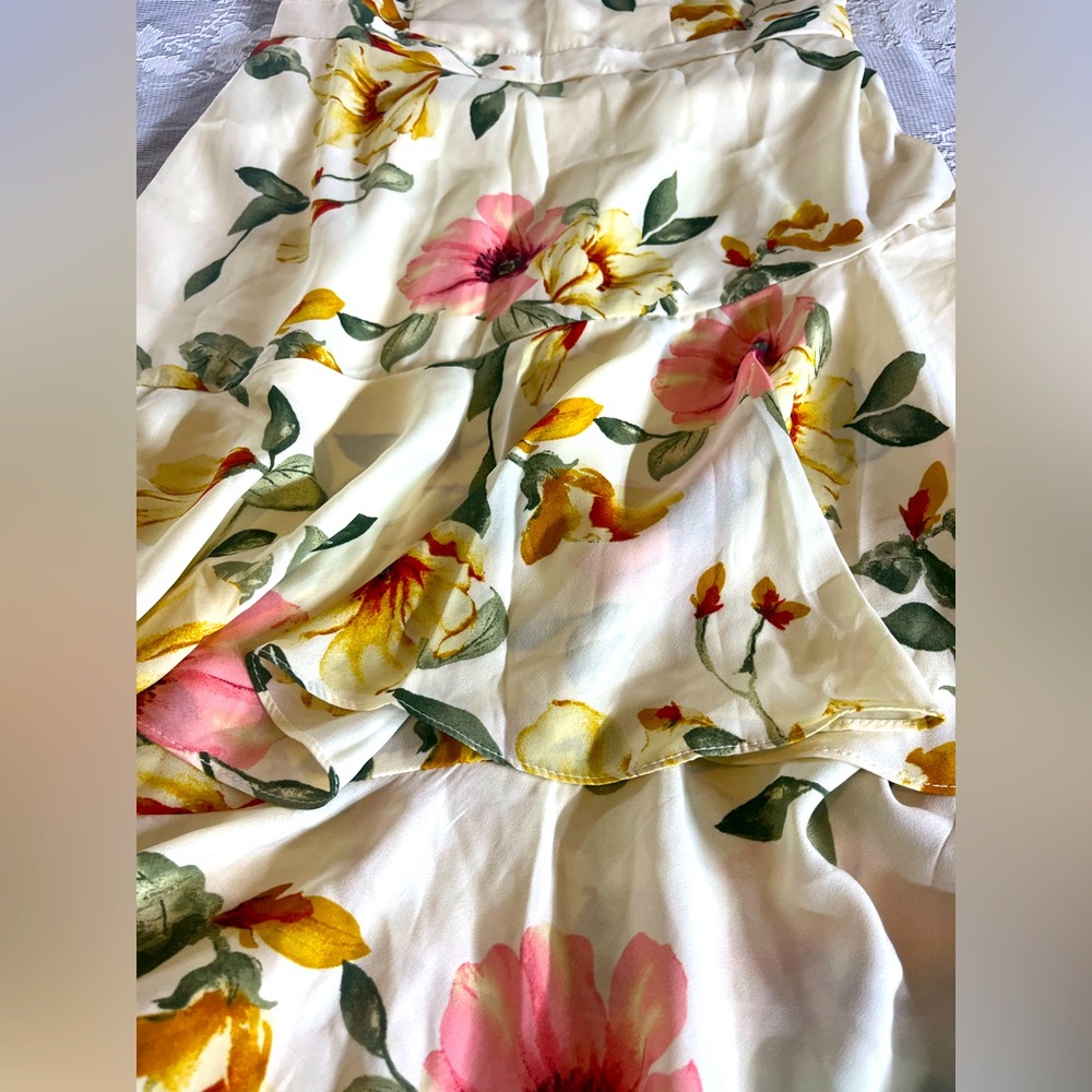 Floral Sundress with Spaghetti Straps - Picture 3 of 11